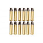 Gun Heaven Full Metal Brass Shells for WinGun / Dan Wesson 6mm Series Airsoft Co2 Revolvers (12pcs / Set)